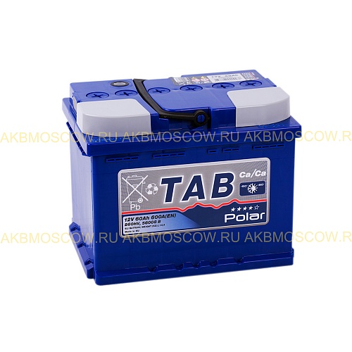 Аккумулятор автомобильный TAB POLAR 6СТ-60R+ 121060 56008 12В 60Ач 600A
