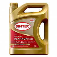 Масло моторное синтетическое Sintec Platinum 7000 SAE 5W-40 ACEA A3/B4 API SN/CF
