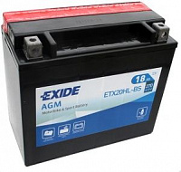 Exide ETX20HL-BS 12N16-3B 12Y16A-3A/3B YB16CL-B YB16HL-A YB16L-A/A2/B YTX16CL-B YB18L-A/A2 YTX19L-BS YTX20L-BS GYZ20L GYZ20HL